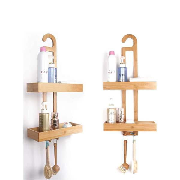 Rebrilliant Llesh Hanging Bamboo Shower Caddy Wayfair